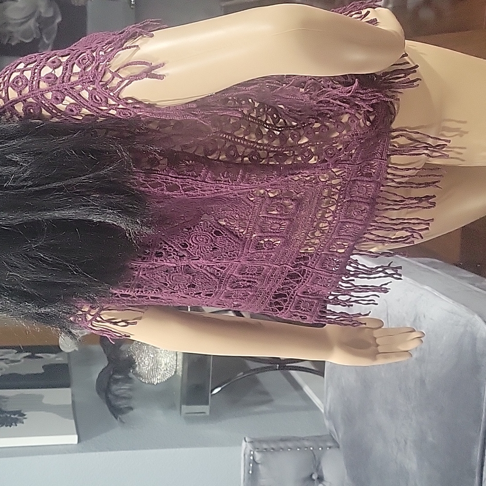 Crochet fringe top